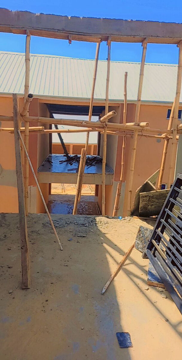 Scaffolding on site